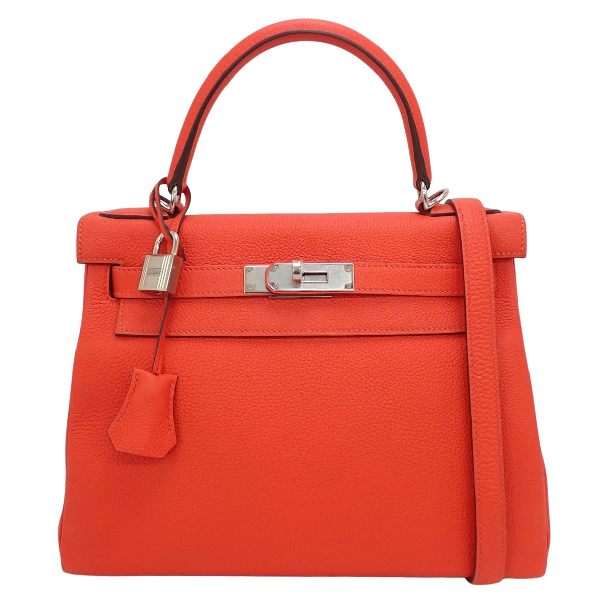 Hermès Kelly 28 (Sellier) Togo Palladium Hardware Capucine Y-stamp