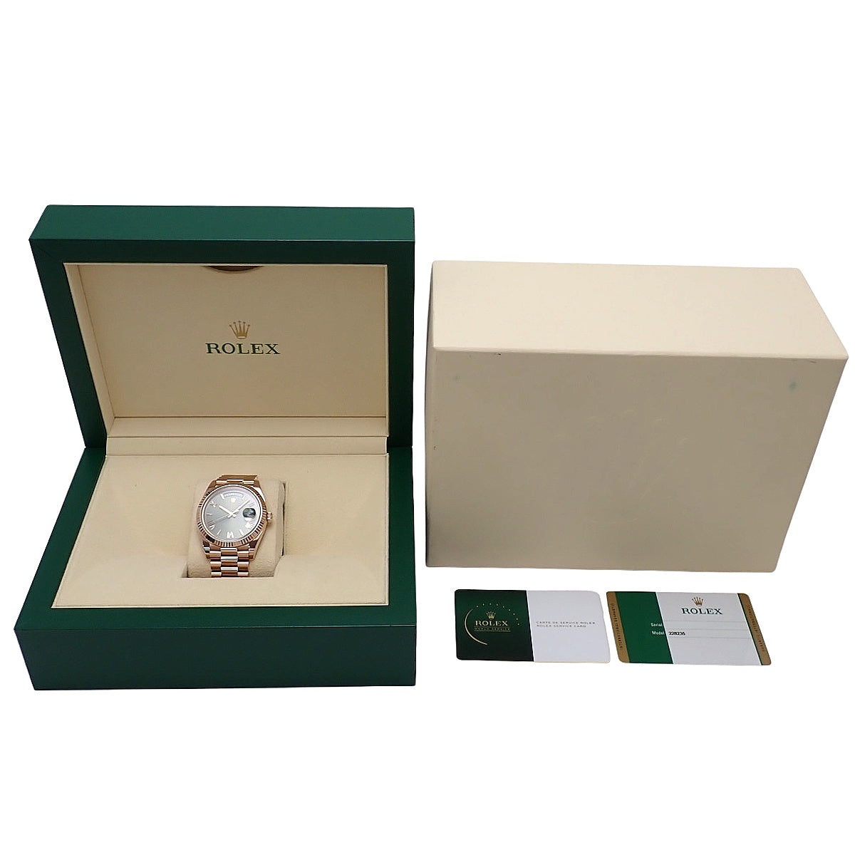 Day-Date 228235 PG Random Serial Olive Green Automatic Men's