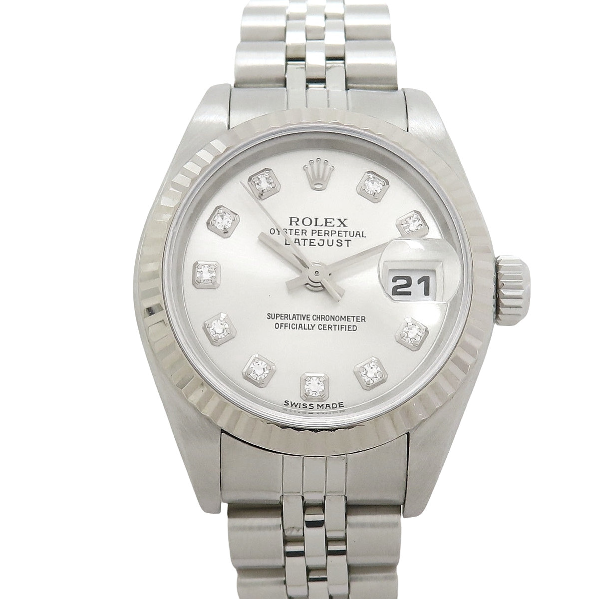 Datejust 79174G WG/SS F-serial Silver 10P Diamonds Automatic Women's