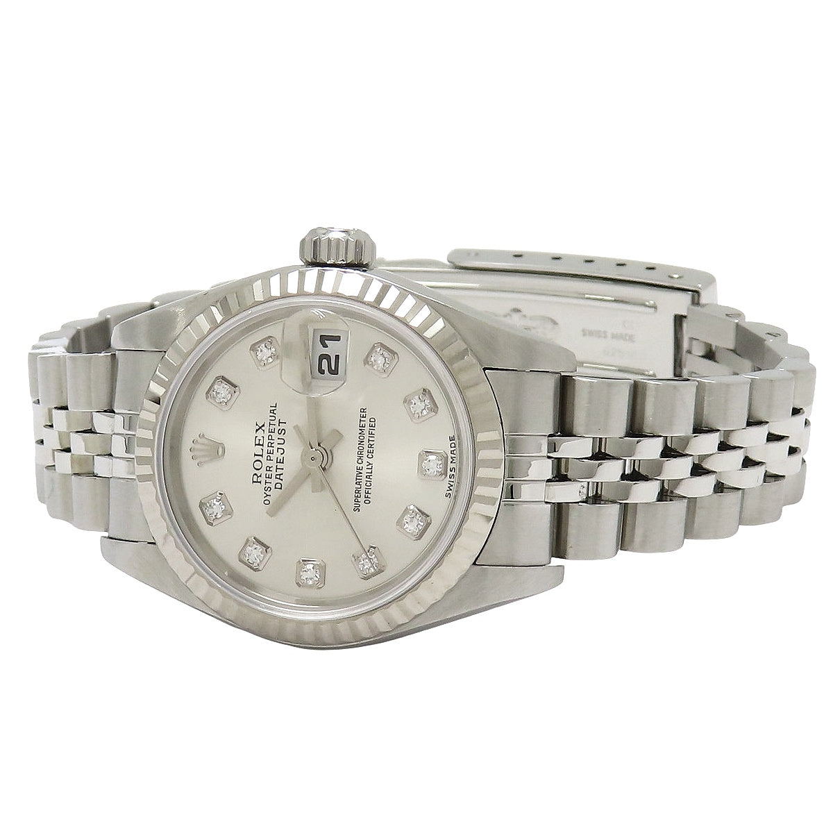 Datejust 79174G WG/SS F-serial Silver 10P Diamonds Automatic Women's