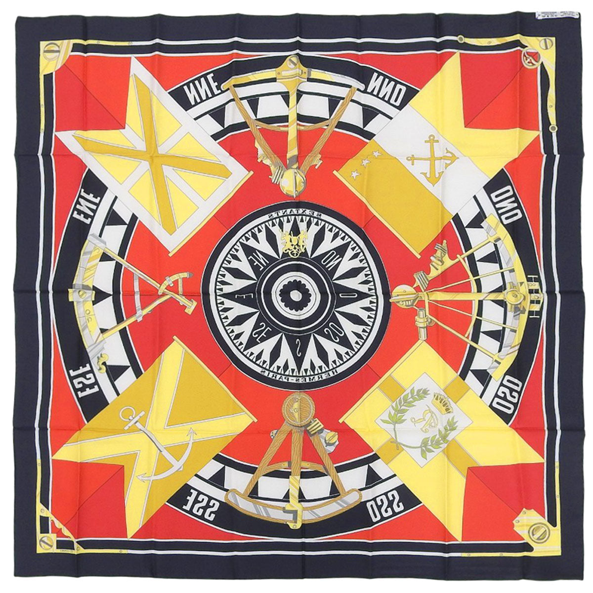 SEXTANT 六分仪 90厘米斜纹真丝方巾