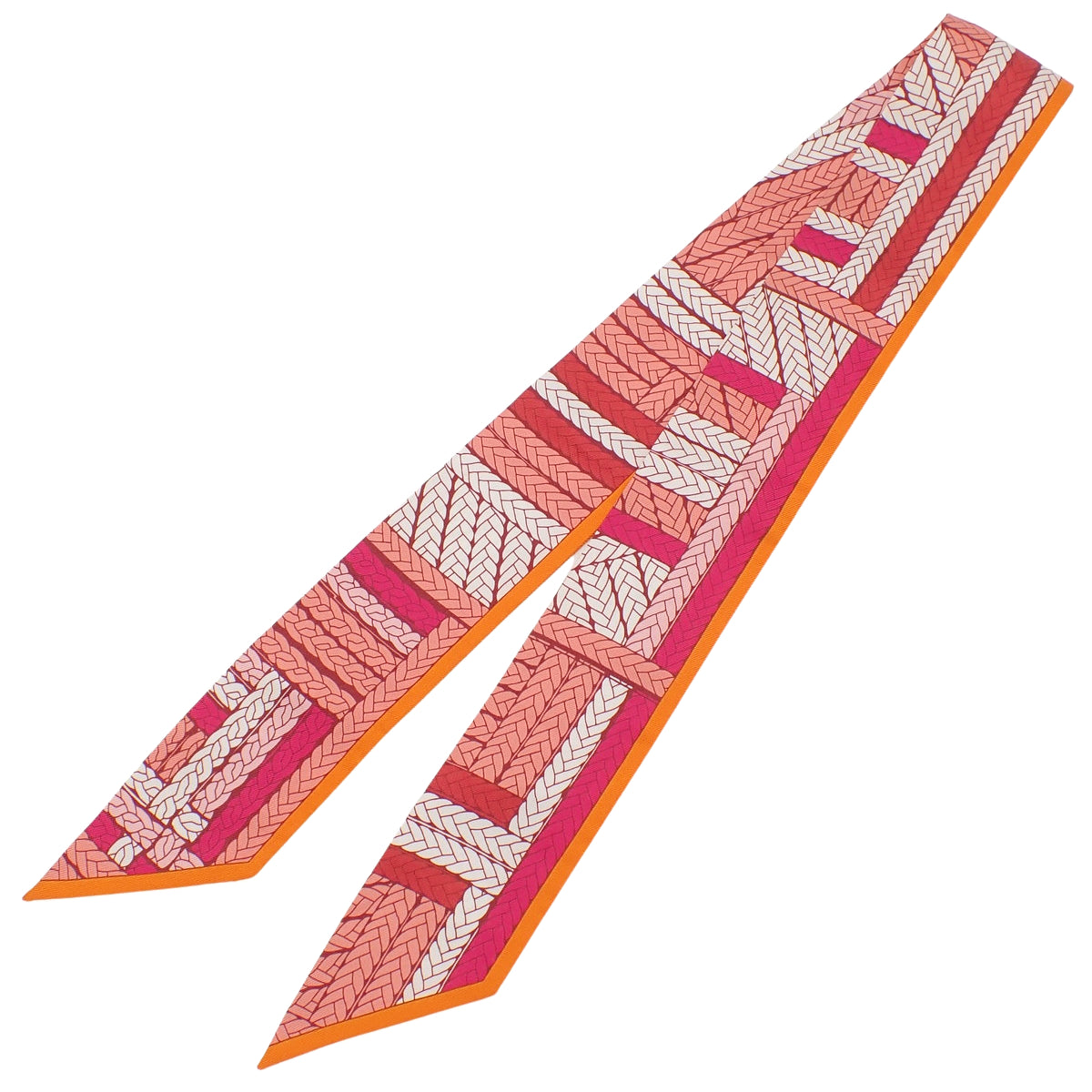 TRESSES H Twilly Silk Rose Vif Orange Blanc