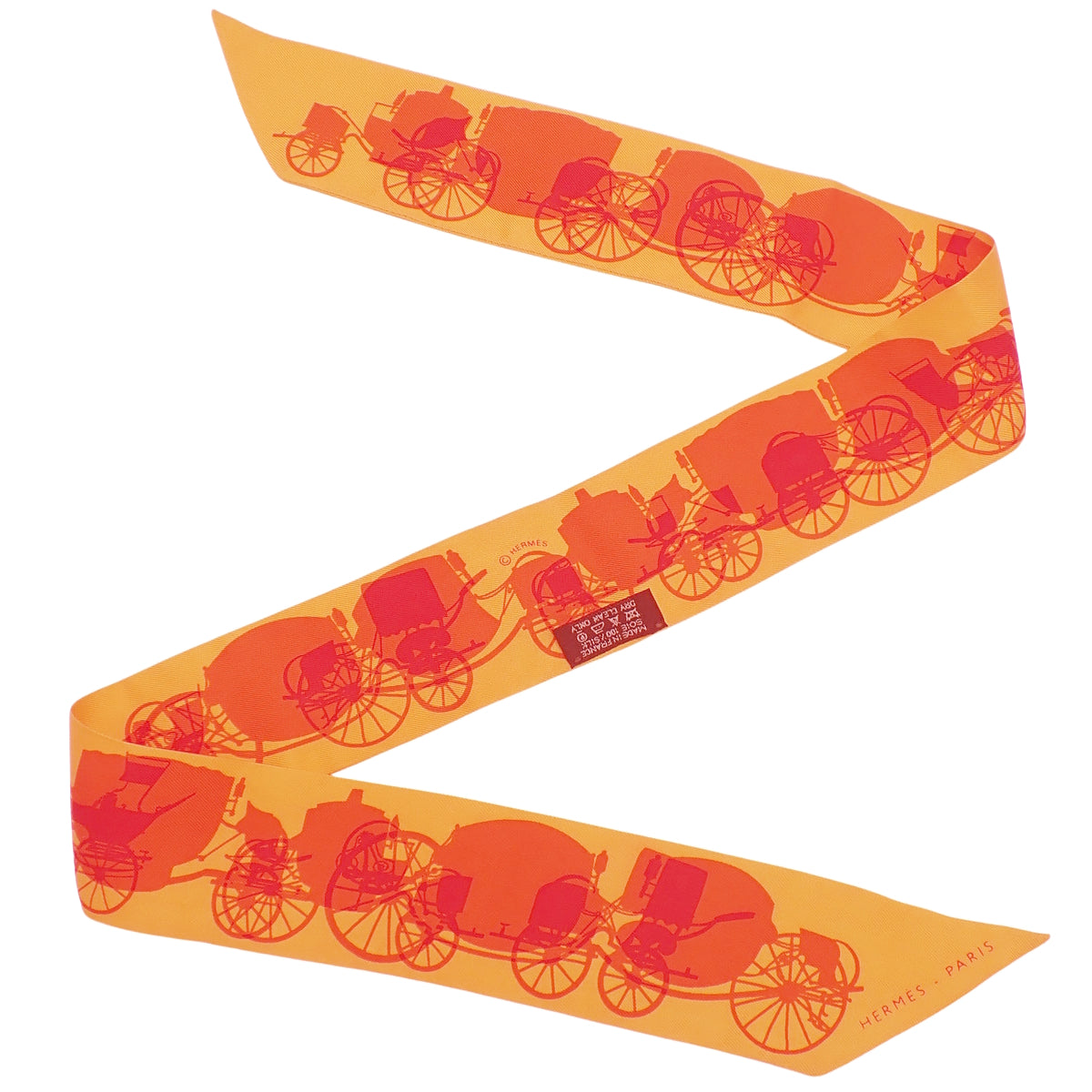 Rayons X carriage twilly orange silk