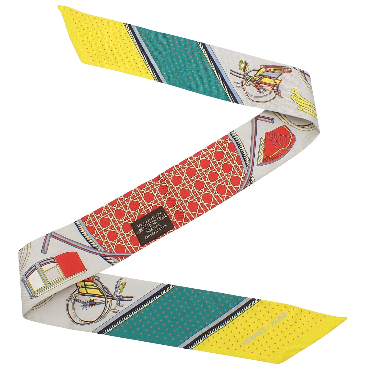 LES VOITURES A TRANSFORMATION Convertible carriage Twilly Gray Yellow Multicolor Silk