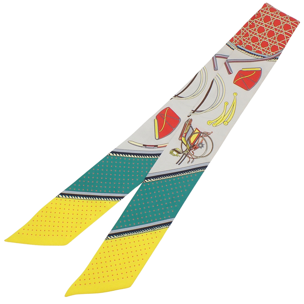 LES VOITURES A TRANSFORMATION Convertible carriage Twilly Gray Yellow Multicolor Silk