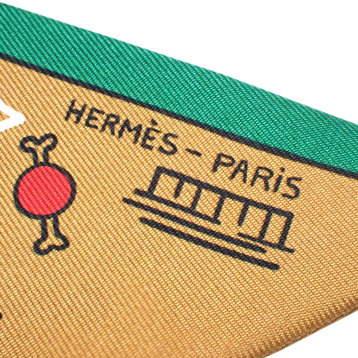 LES CHIENS PARISIENS パリジャンの犬 ツイリー シルク ベージュドレ ヴェール オレンジ