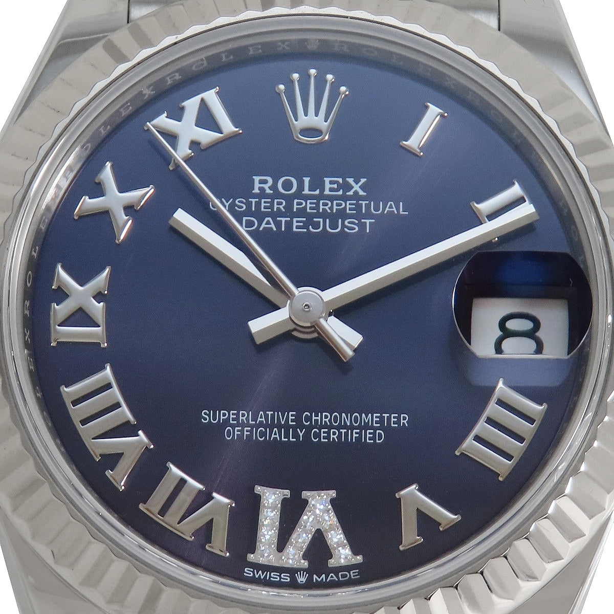 Datejust 31, Diamond Bezel, VI Diamond, 178274, WG/SS, Aubergine, Automatic, Ladies'