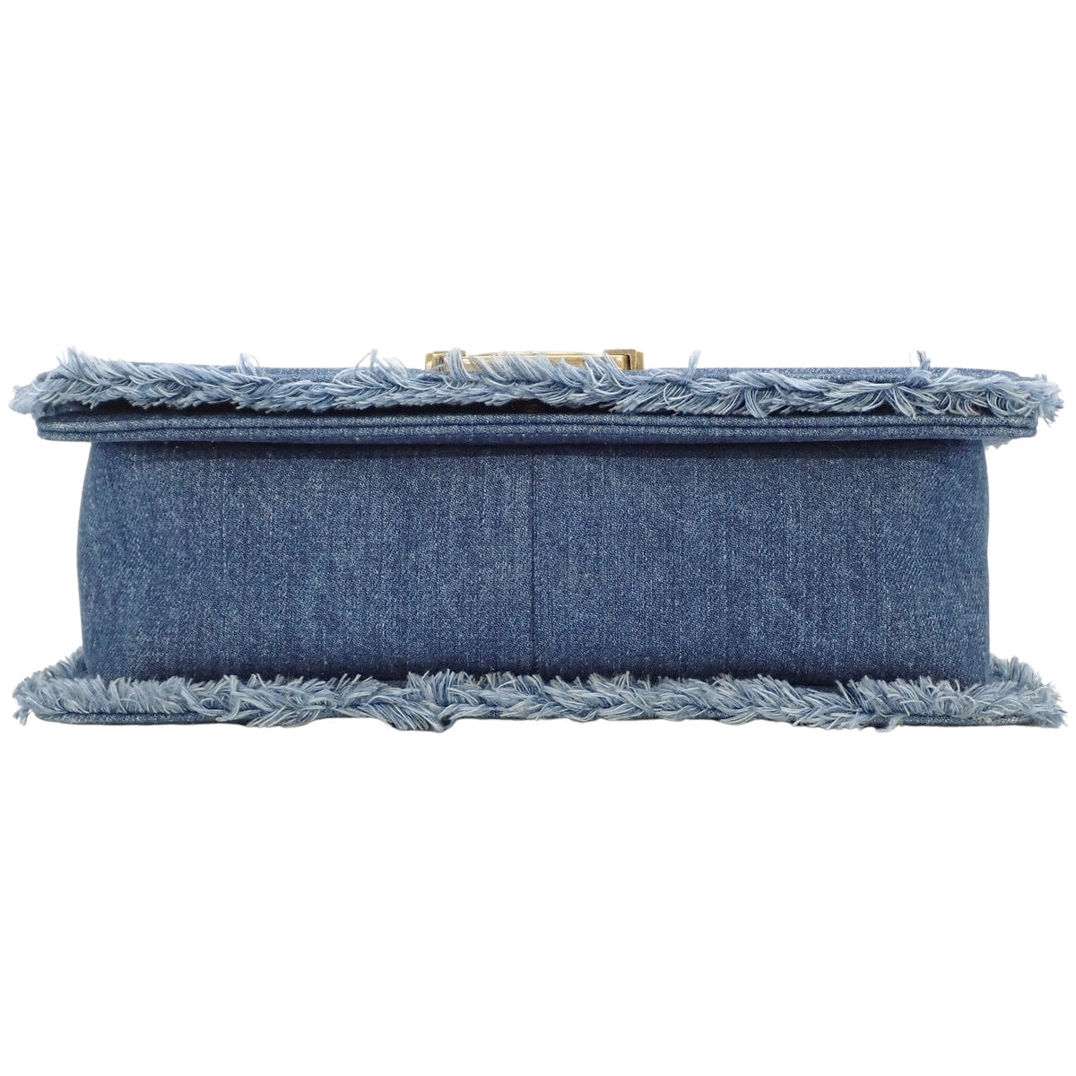 ボーイシャネル パッチワーク デニム チェーンショルダーバッグ デニム ブルー