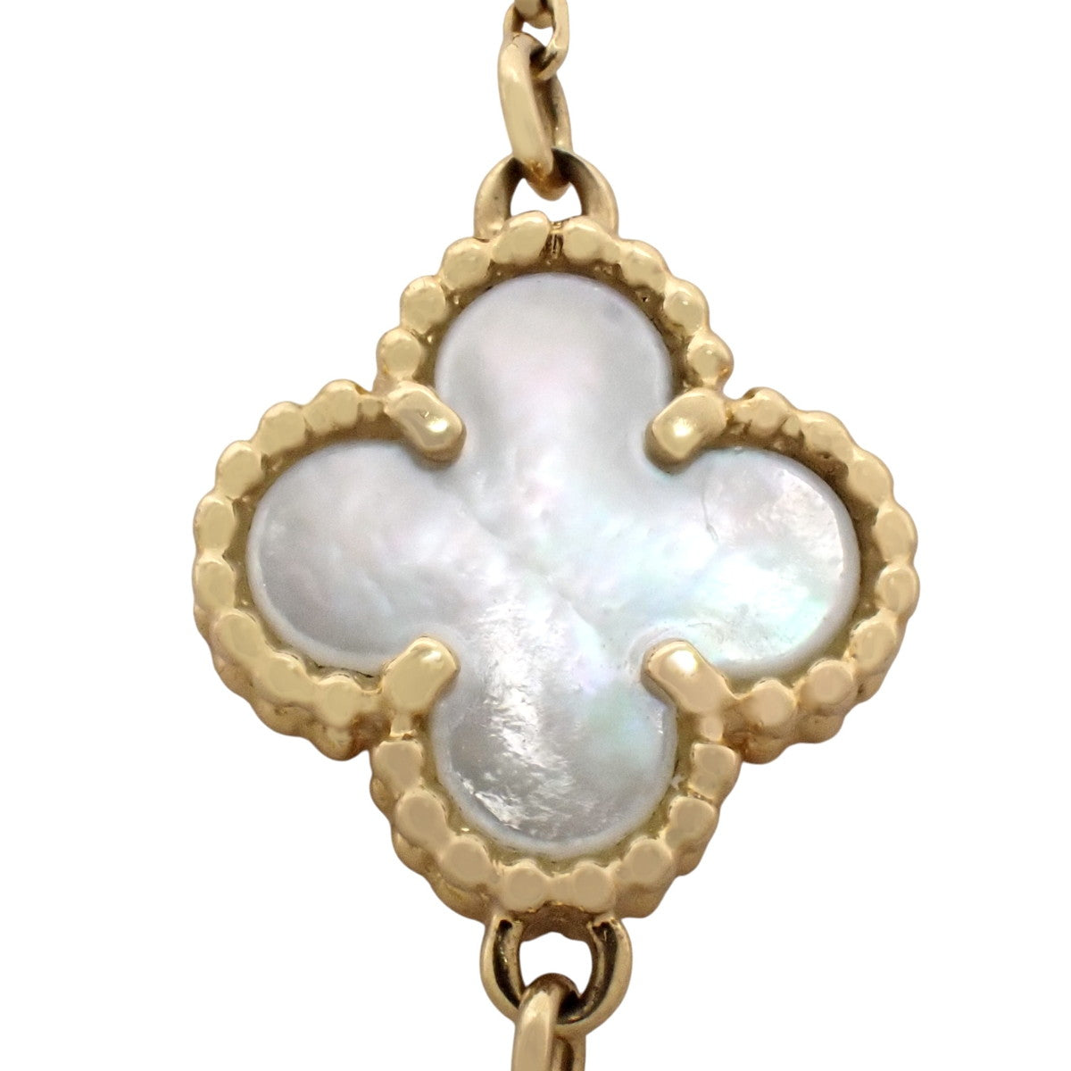 Sweet Alhambra bracelet, mother-of-pearl, yellow gold, 18K YG, 1.7g