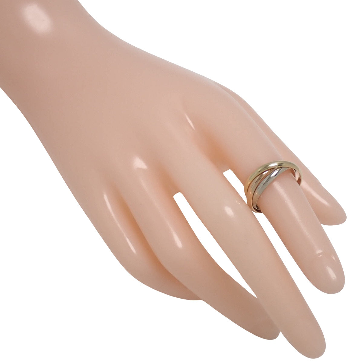 Trinity ring, small model, yellow gold, pink gold, white gold, K18, 51, 4.8g