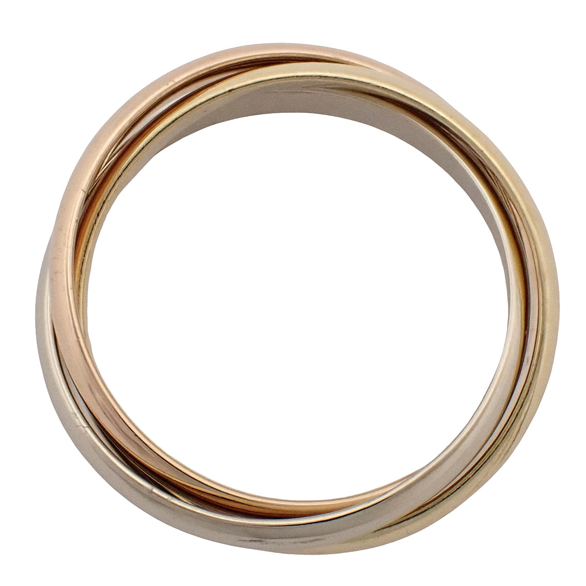 Cartier トリニティリング スモールモデル イエローゴールド ピンクゴールド ホワイトゴールド K18 51 4.8g｜Vintage Luxury Brand Specialty Store｜Shibuya, Tokyo｜alamode