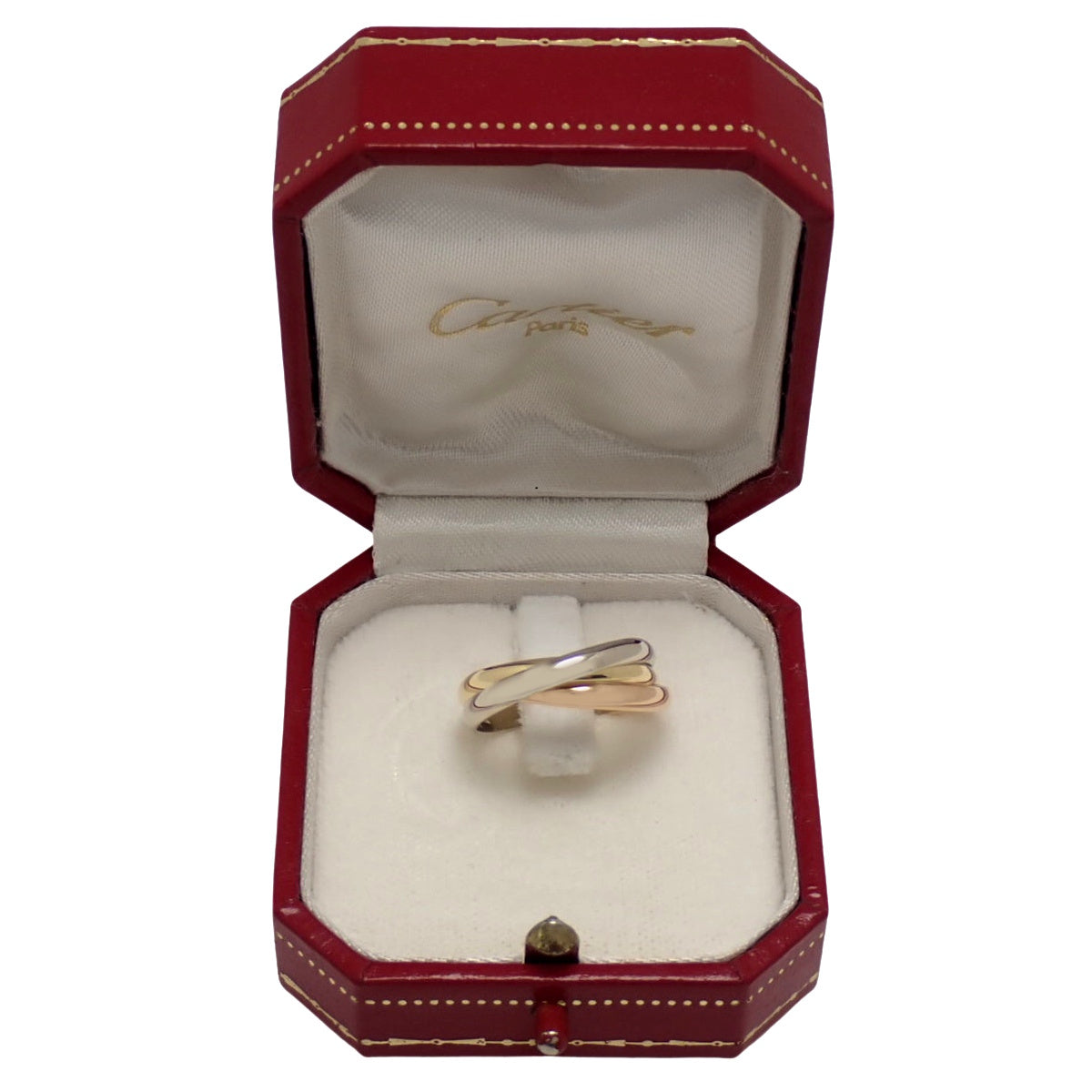 Cartier トリニティリング スモールモデル イエローゴールド ピンクゴールド ホワイトゴールド K18 51 4.8g｜Vintage Luxury Brand Specialty Store｜Shibuya, Tokyo｜alamode