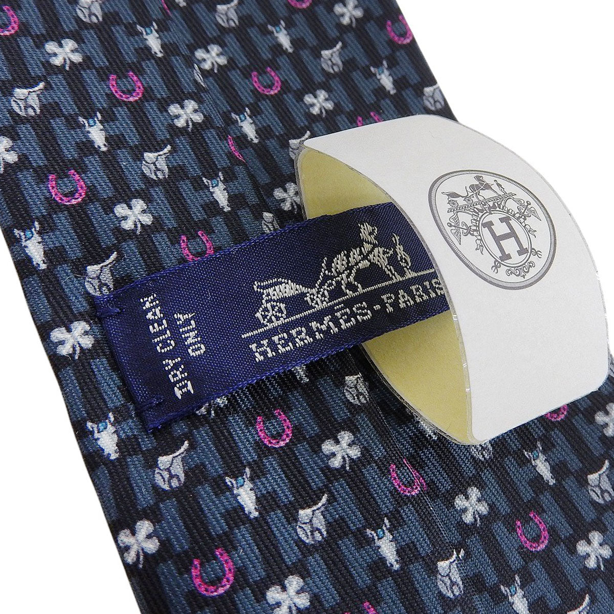 Hermès Rack silk twill tie