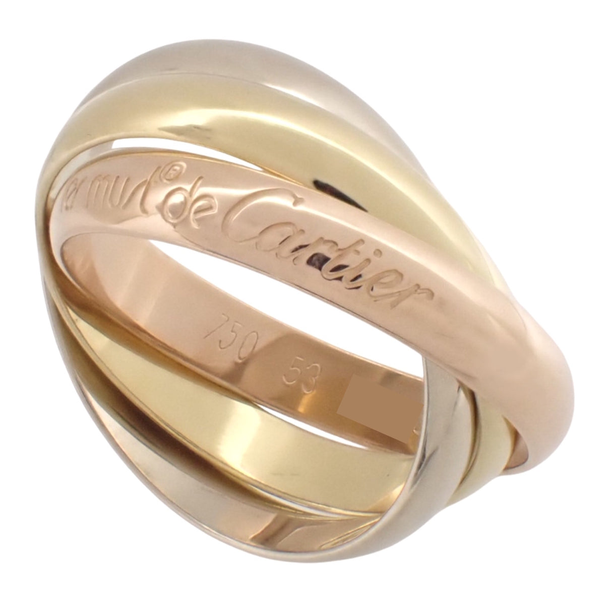 les must de Cartier トリニティリング イエローゴールド ホワイトゴールド ピンクゴールド K18 53 8g
