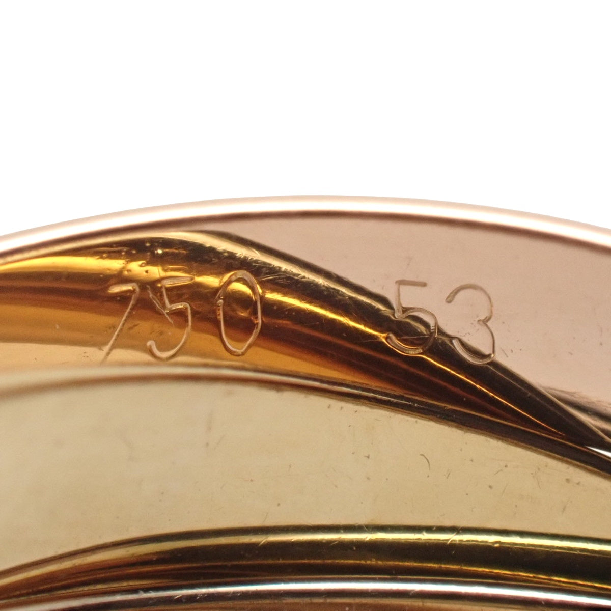 les must de Cartier トリニティリング イエローゴールド ホワイトゴールド ピンクゴールド K18 53 8g