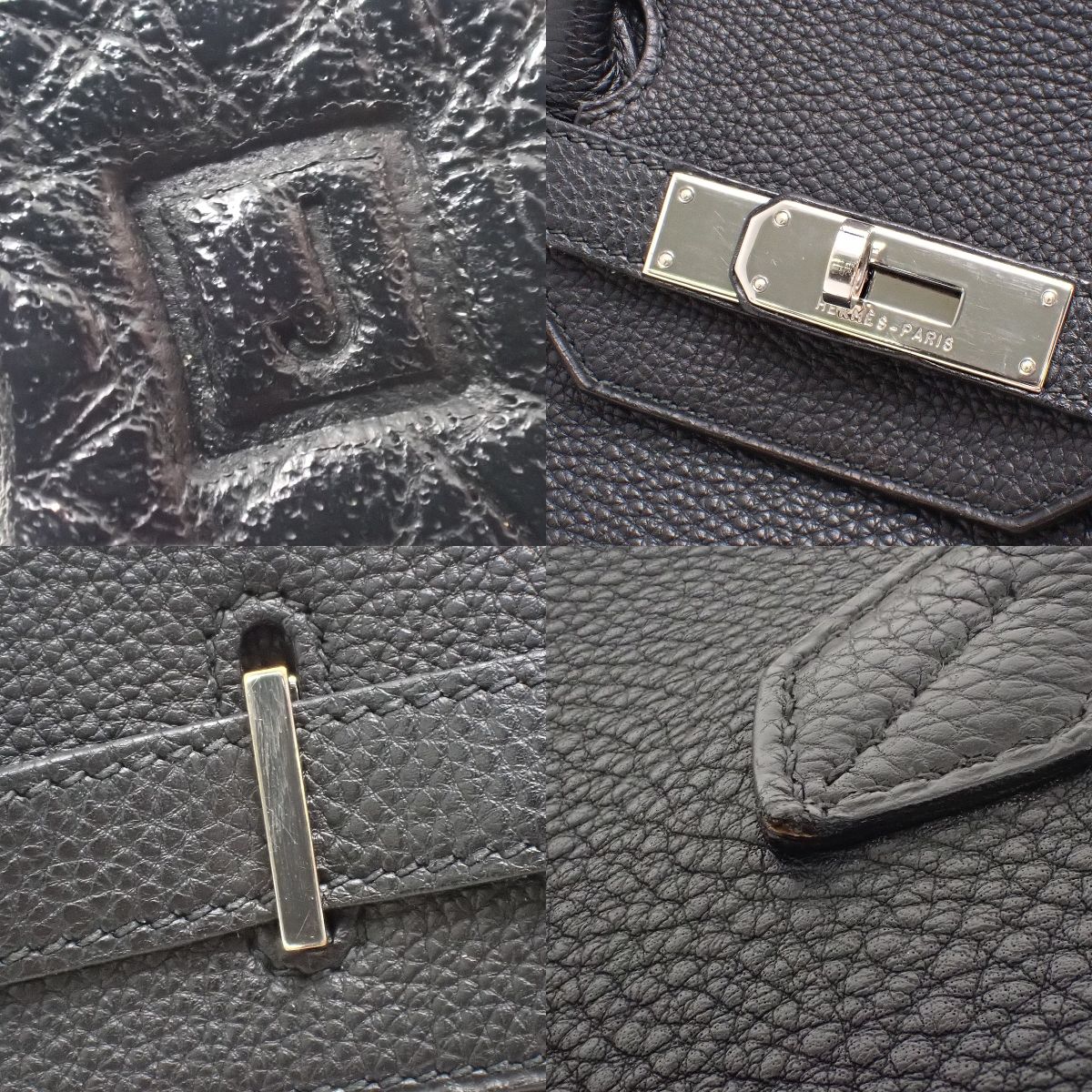 バーキン35 トゴ ブラック シルバー金具 □J刻印