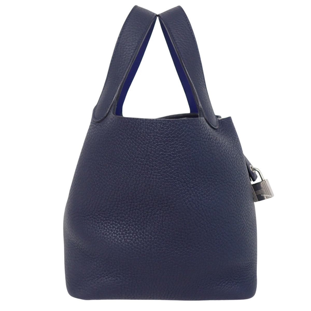 Picotin Lock Eclat PM Taurillon Clemence Bleu Nuit Bleu Electric A Stamp