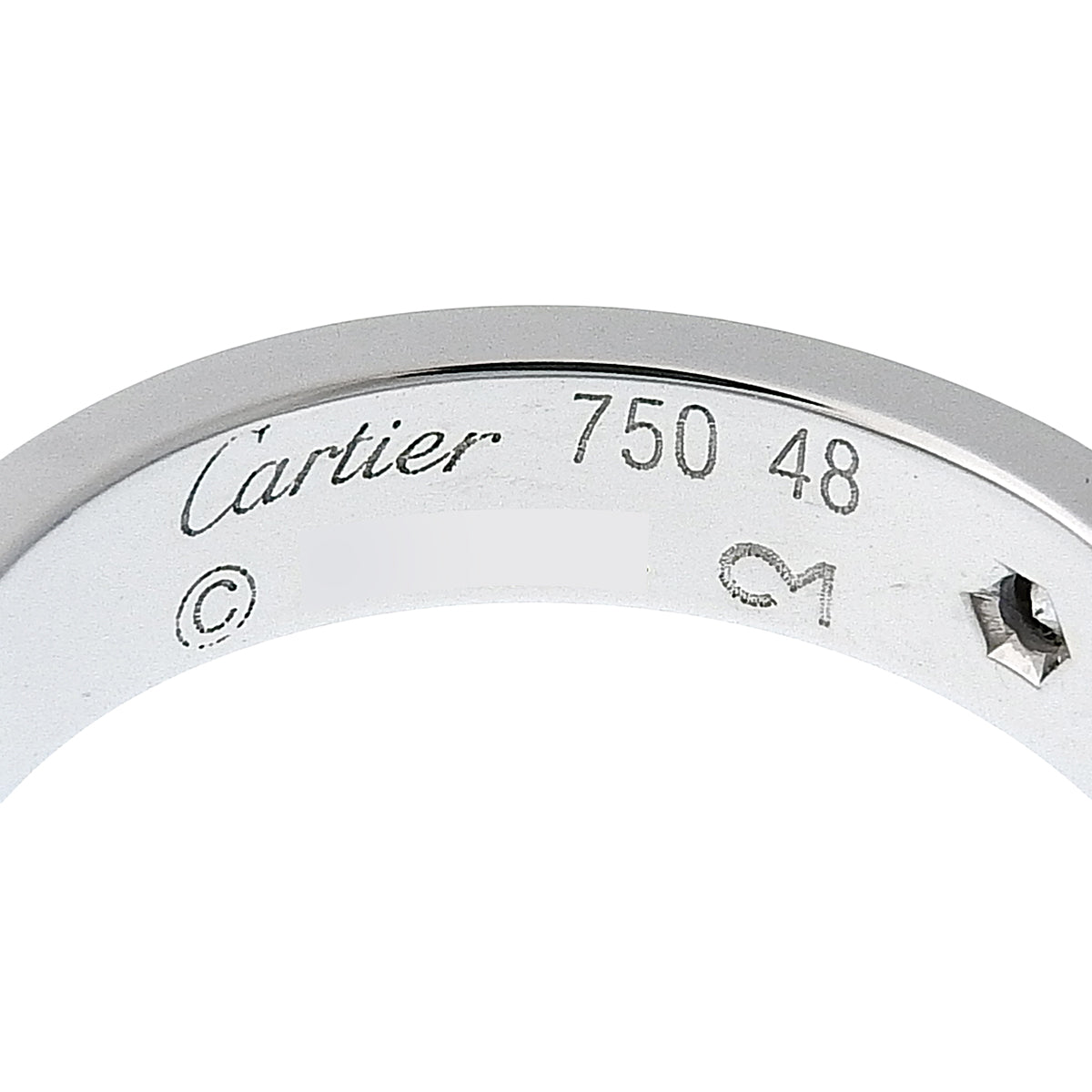 LOVEリング スモールモデル ダイヤモンド ホワイトゴールド K18WG 48 4.5g