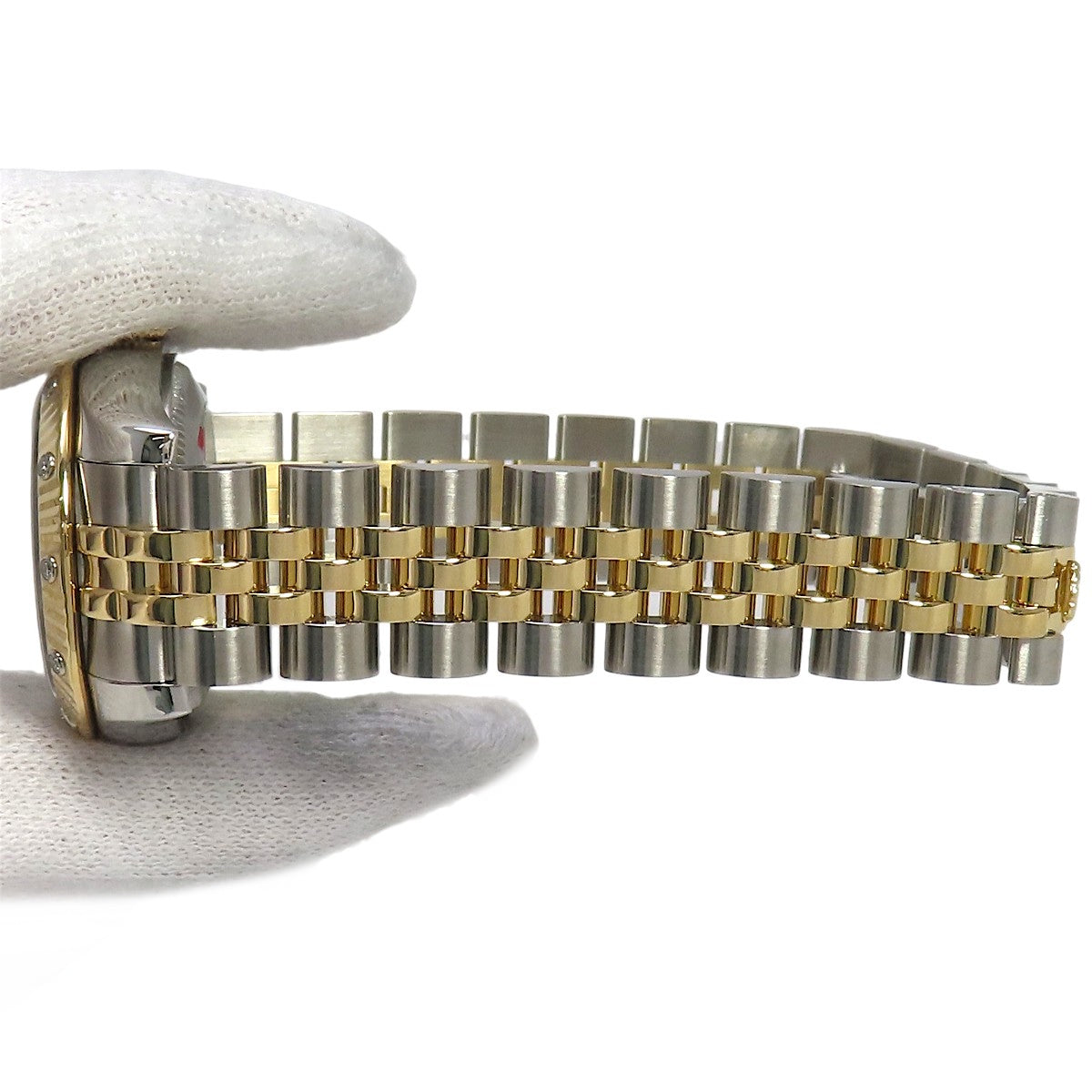 Datejust, Diamond Bezel, 12 Diamonds, 179313, YG/SS, D-Serial, White, Automatic, Women's