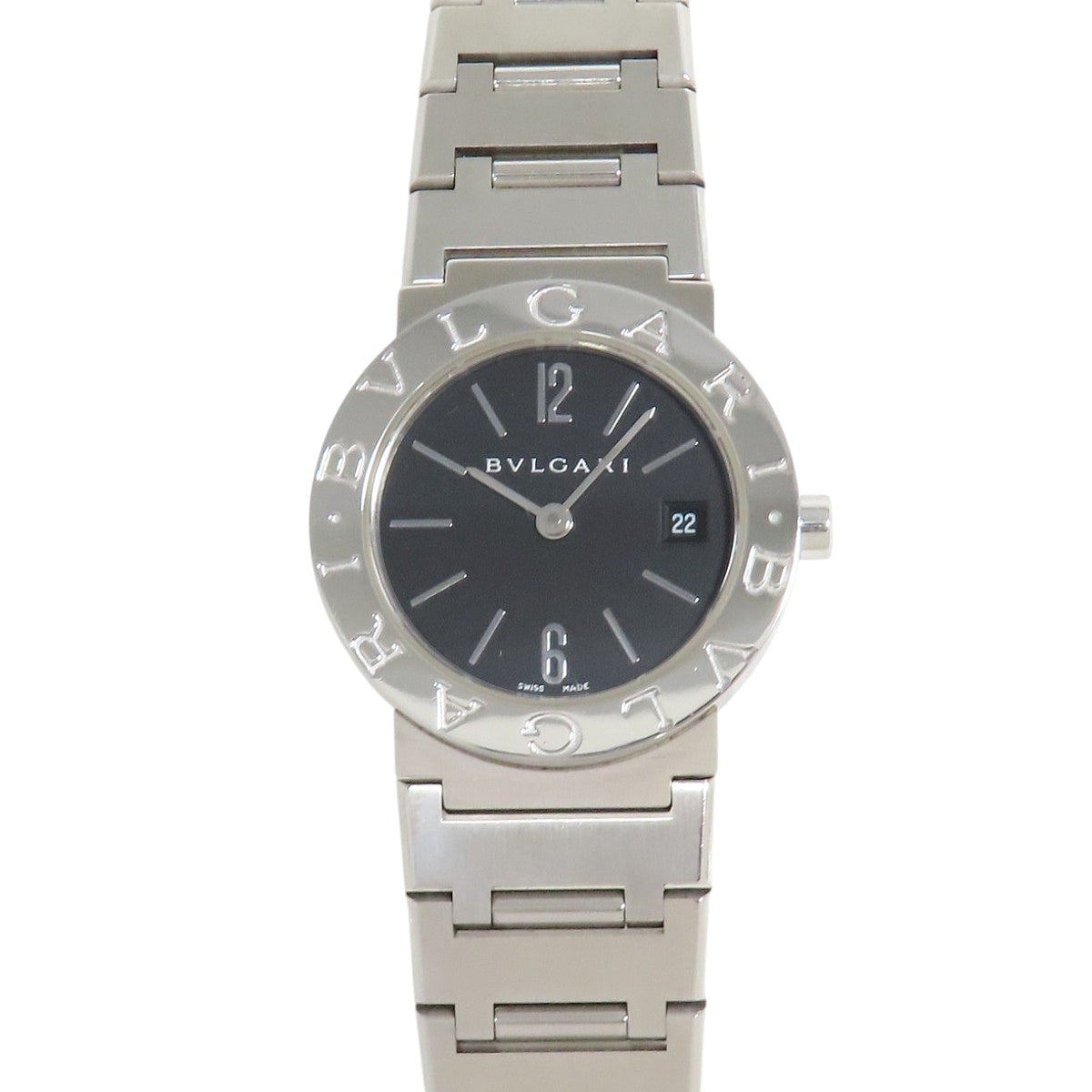 BVLGARI BVLGARI ブルガリブルガリ BB26SS SS ブラック クオーツ レディース