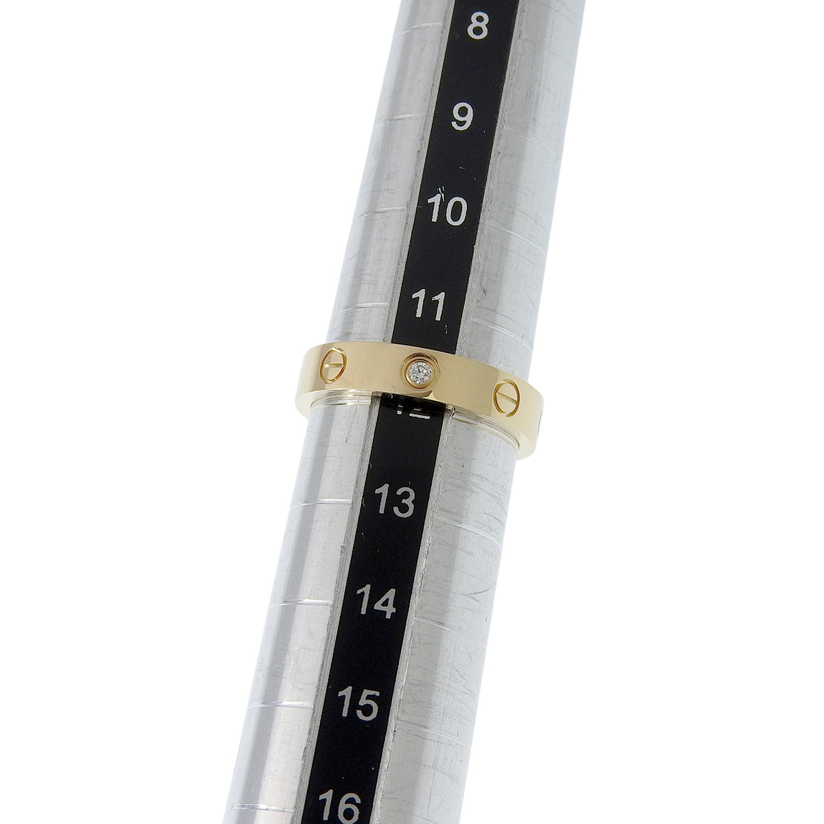 LOVE リング スモールモデル ダイヤモンド1石 ダイヤモンド イエローゴールド K18YG 12(52)号 4.6g