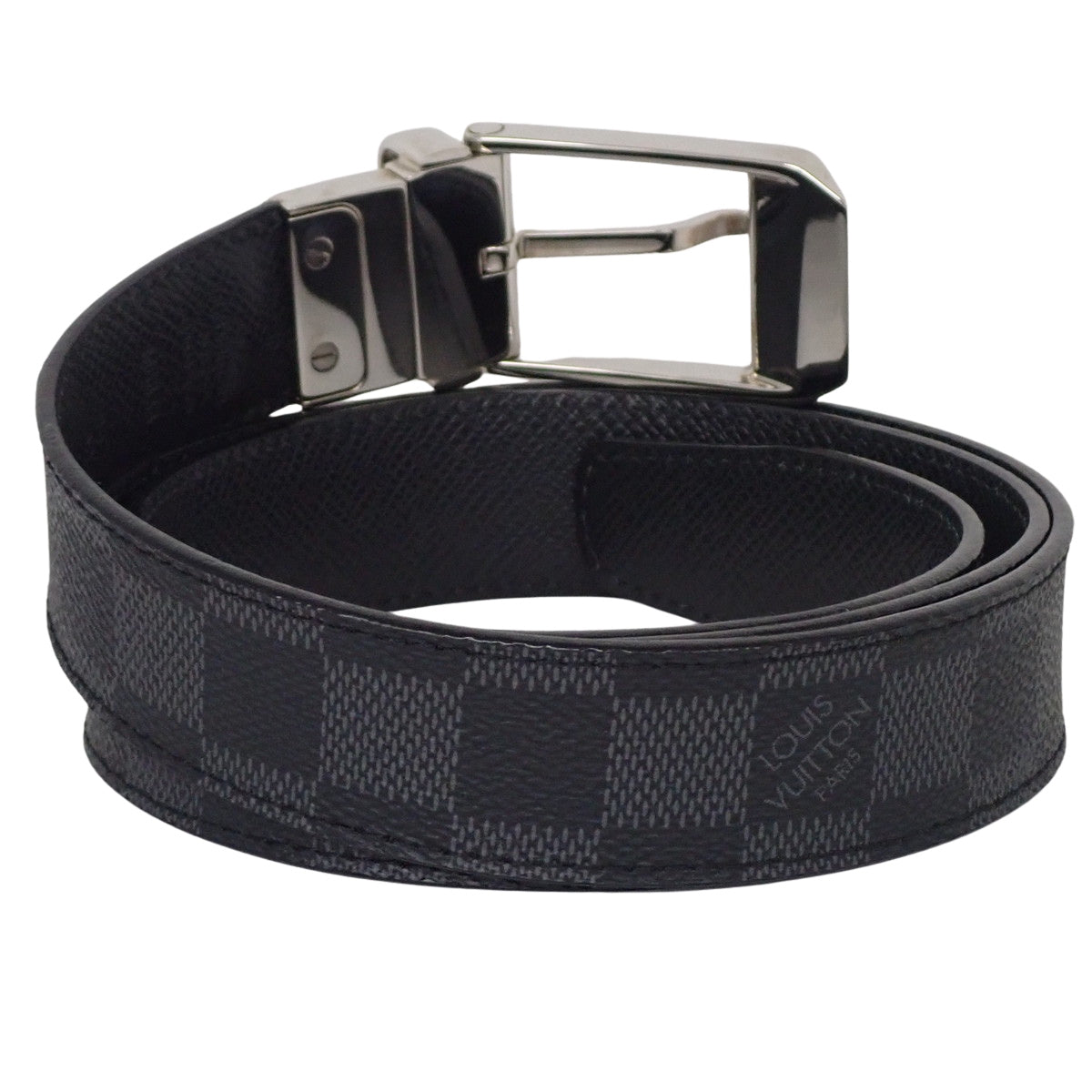 LOUIS VUITTON(ルイ・ヴィトン) ダミエグラフィット サンチュール シアトル ベルト 95/38 ブラック黒 グレー M6834 メンズ 40802210453【中古】【アラモード】