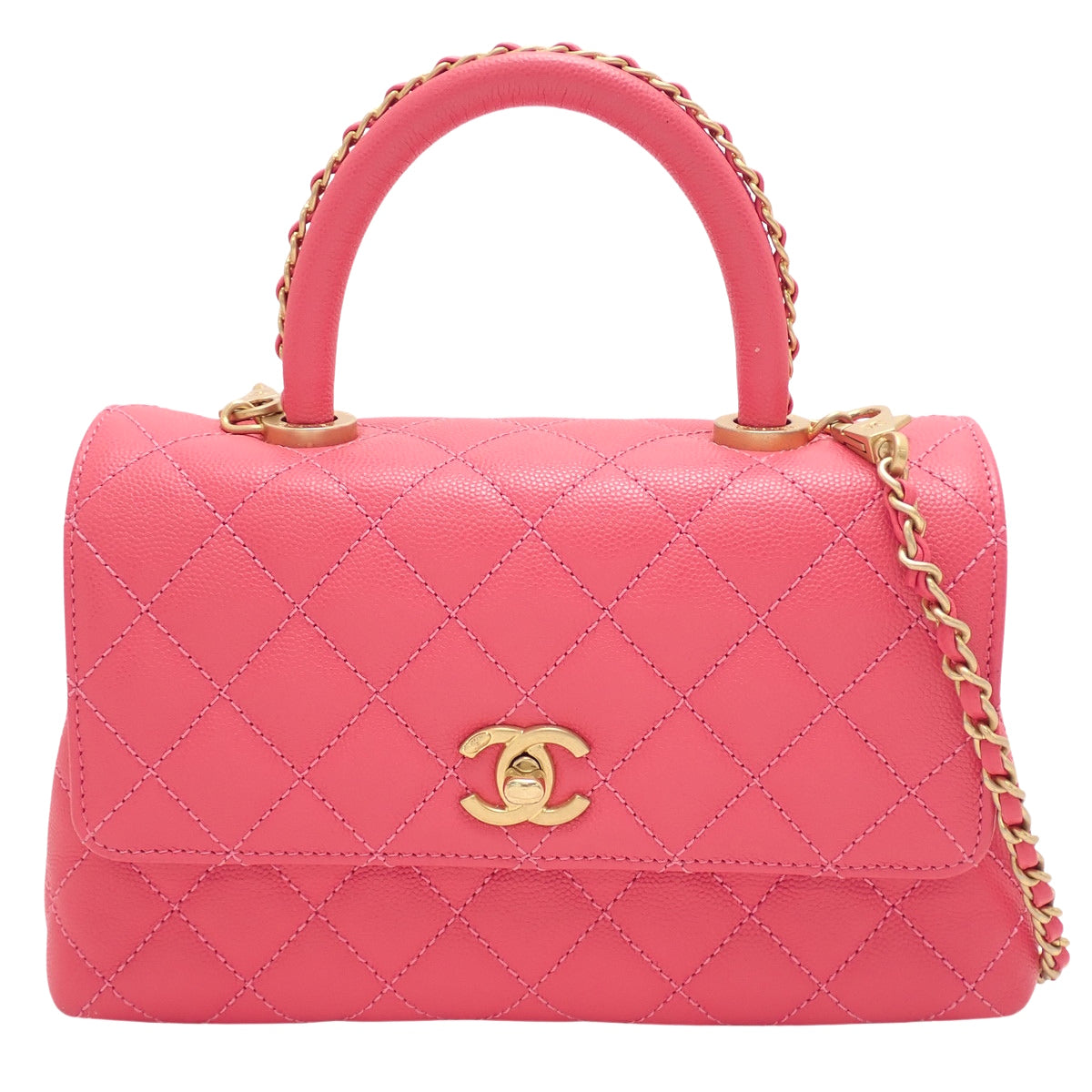 マトラッセ ココハンドルXS キャビアスキン ピンク A92990