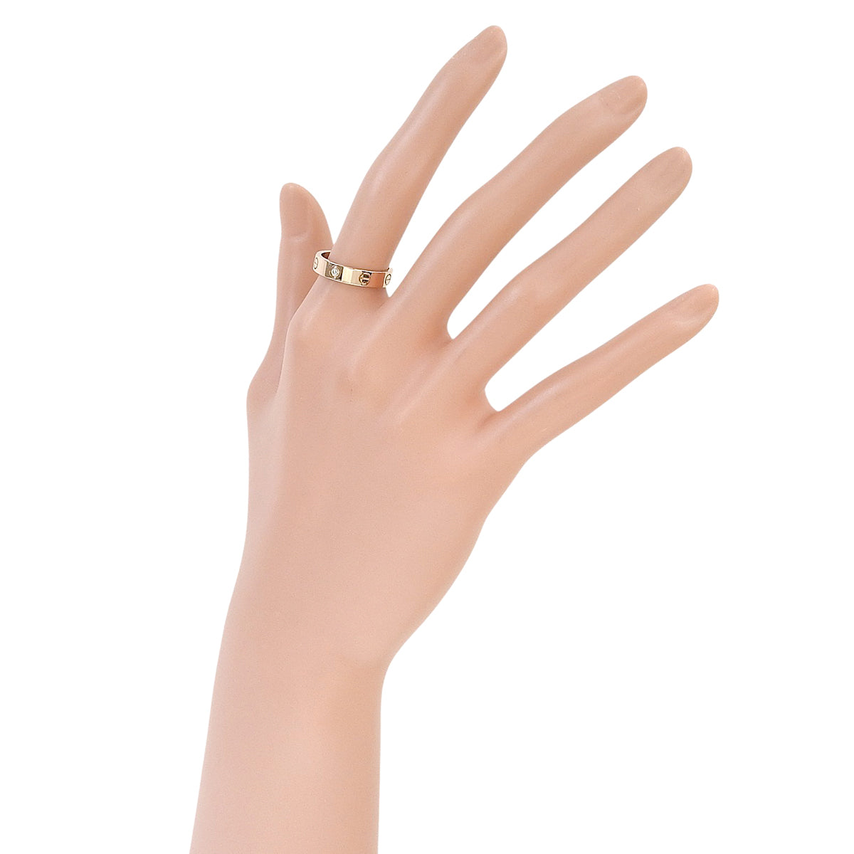 LOVEリング スモールモデル ダイヤモンド1石 K18PG 53 4.4g