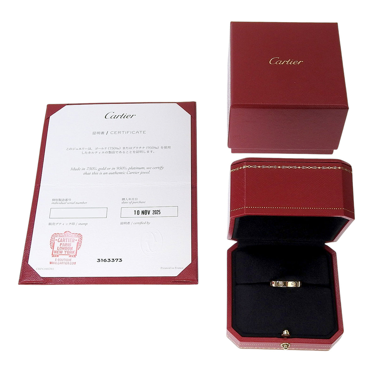 LOVE Ring, small model, 18K yellow gold, size 58, 3.4g