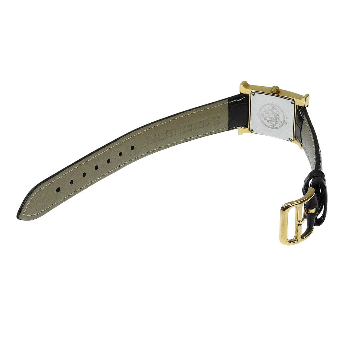 H Watch RS1.201 GP/Leather White Quartz Ladies