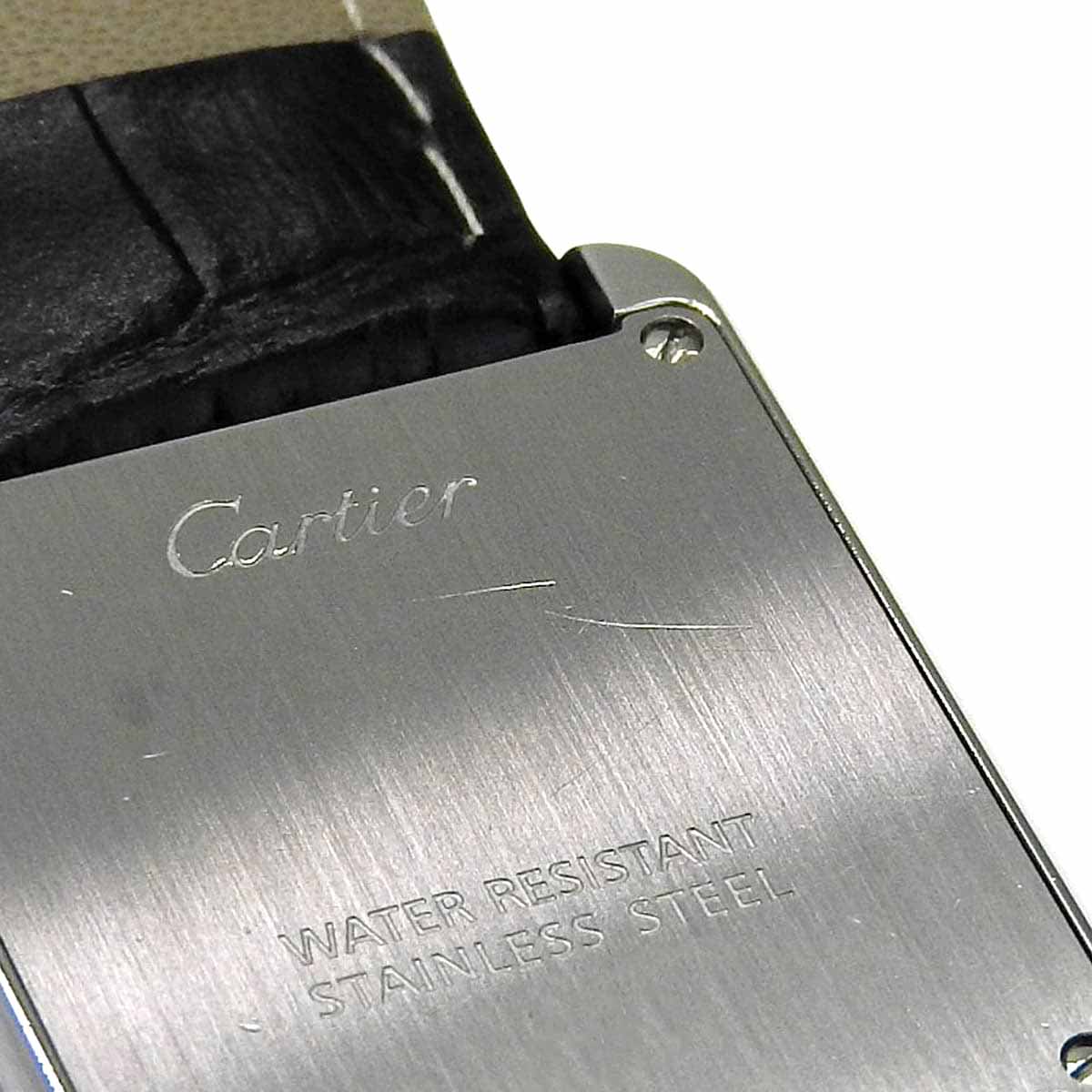 タンクソロSM W1018255 SS/革 シルバー クオーツ レディース