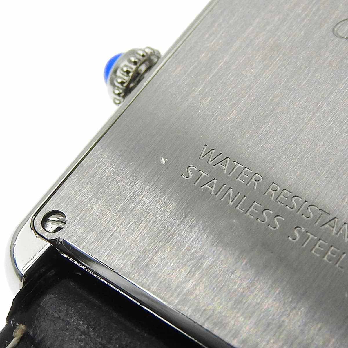 タンクソロSM W1018255 SS/革 シルバー クオーツ レディース
