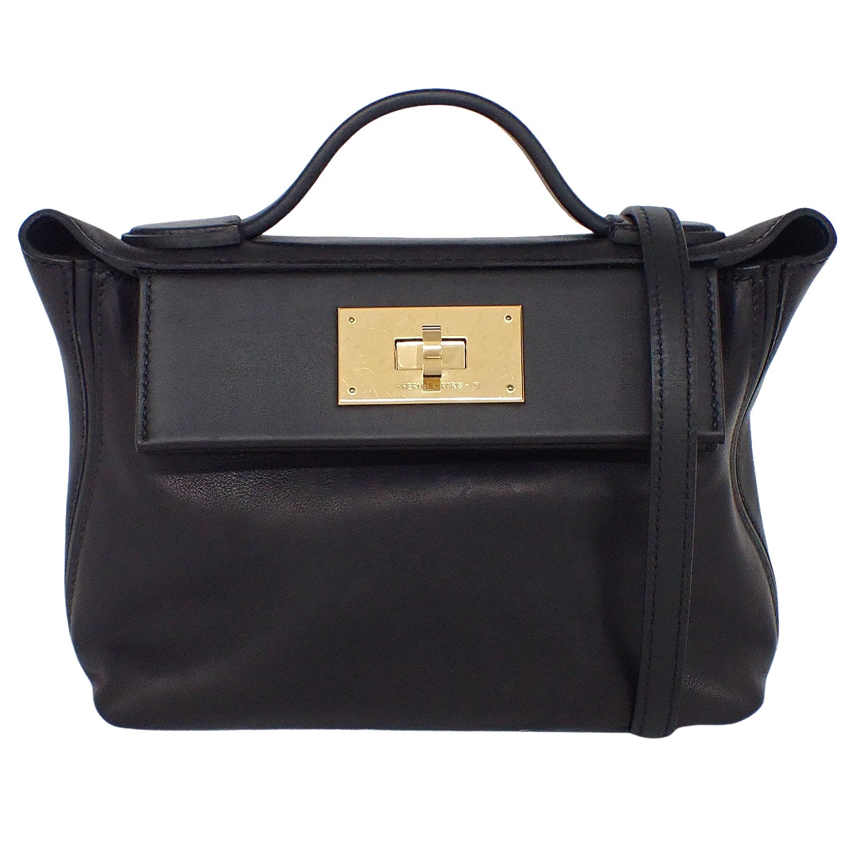 Sac Vanquish Mini 21 Veau Volupto Swift leather Black Gold hardware U stamp