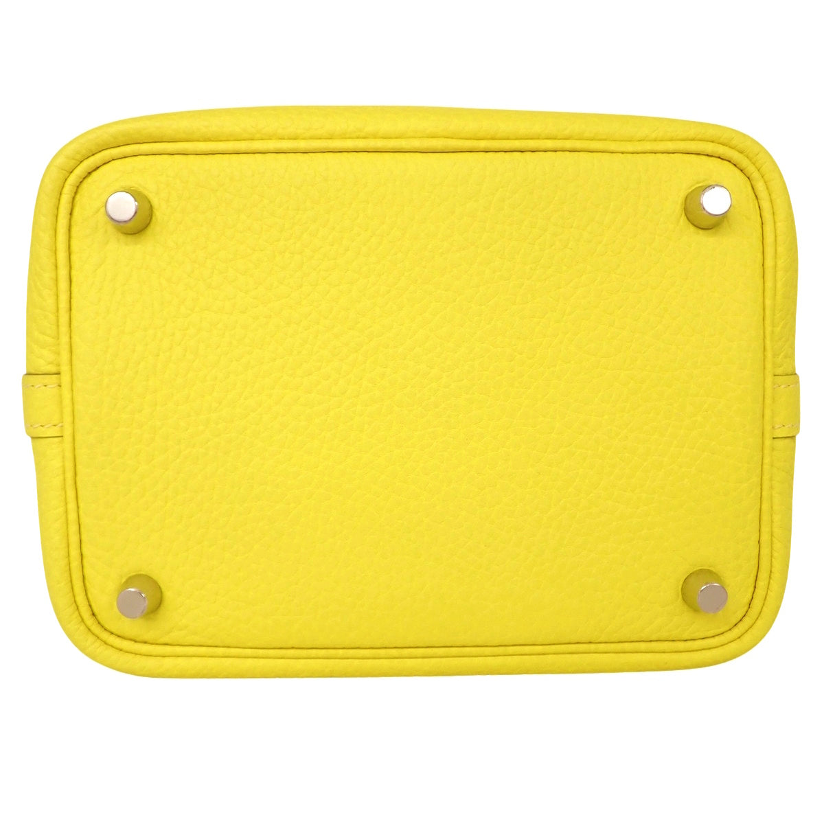 Picotin Lock PM Taurillon Clemence Lime Silver Hardware B stamp