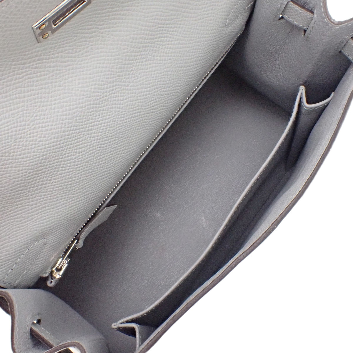 Kelly 25 (Sellier) Epsom Leather Bleu Glacier Silver Hardware K stamp