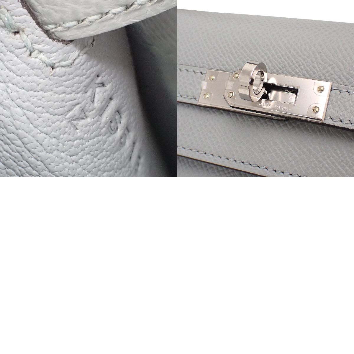 Kelly 25 (Sellier) Epsom Leather Bleu Glacier Silver Hardware K stamp