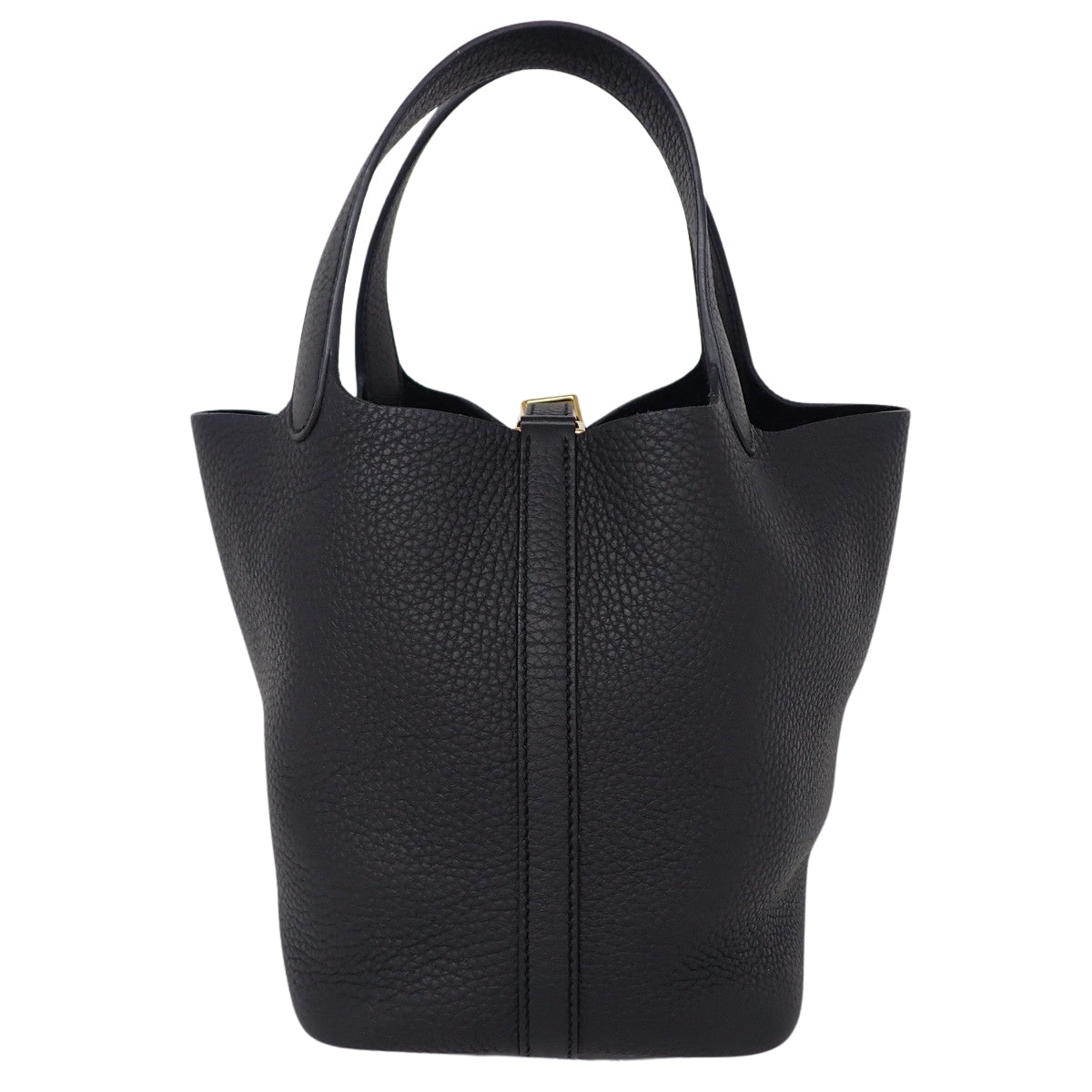 Picotin Lock PM, Taurillon Clemence, Black, Gold Hardware