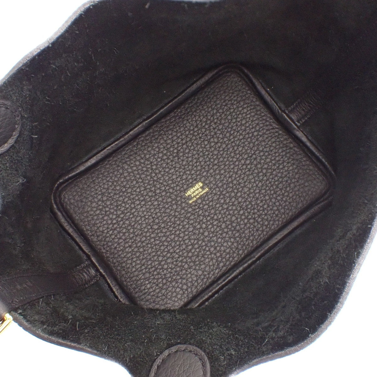Picotin Lock PM, Taurillon Clemence, Black, Gold Hardware
