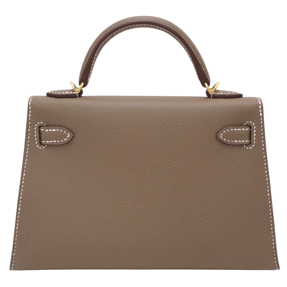 Mini Kelly 2, Veau Epsom, Etoupe/Etoupe, Gold Hardware, K stamp