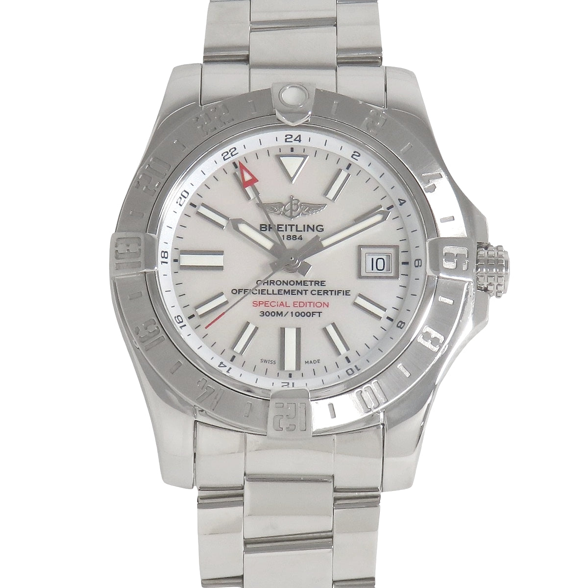 アベンジャーII GMT A32390 SS ホワイトシェル文字盤 ホワイト 自動巻き メンズ