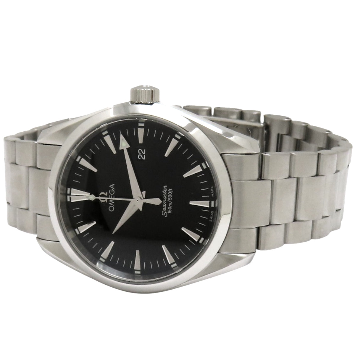 シーマスター アクアテラ 2517.50.00 SS ブラック クオーツ メンズ