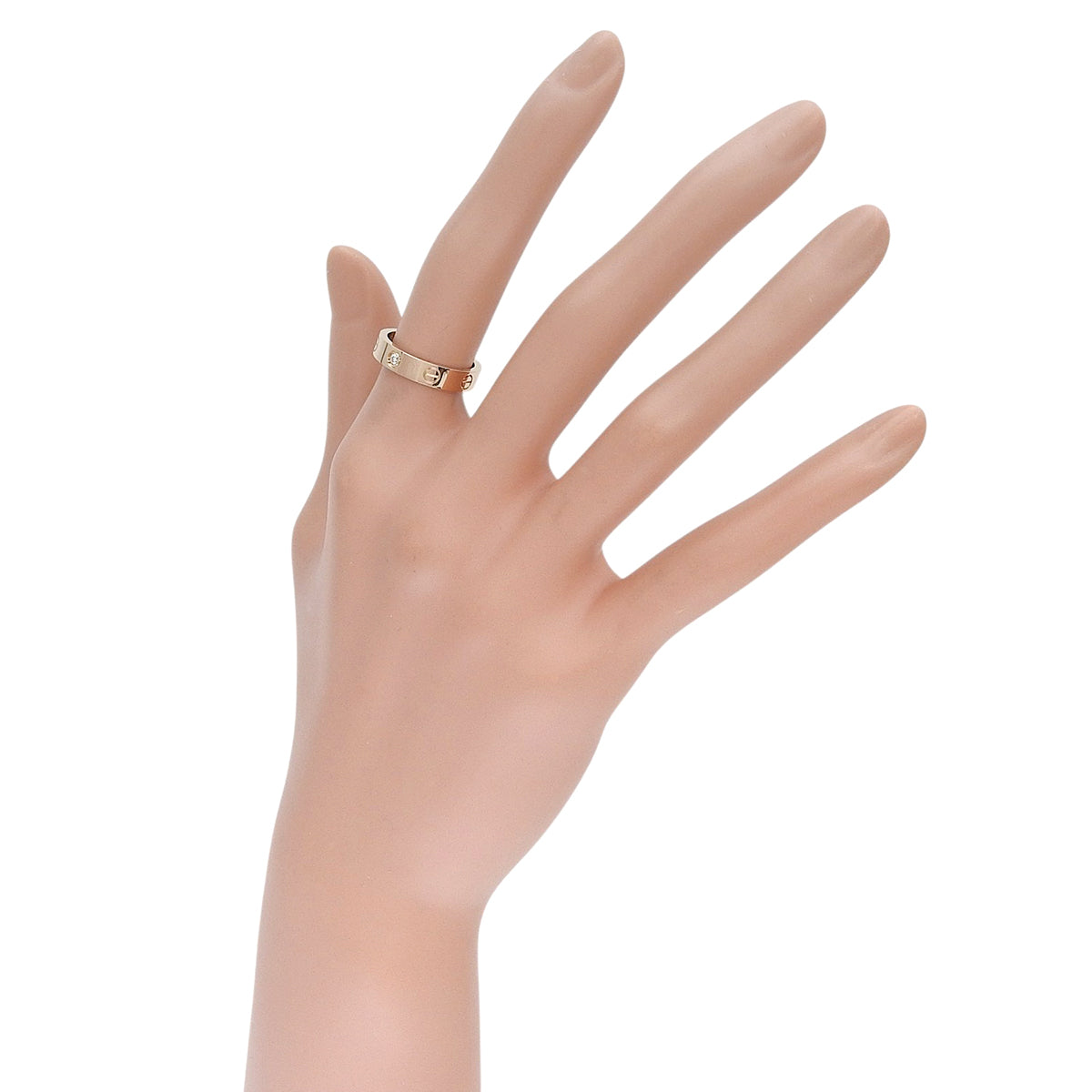 LOVE Ring, small model, 1 diamond, pink gold, 18K PG, size 51, 4.5g