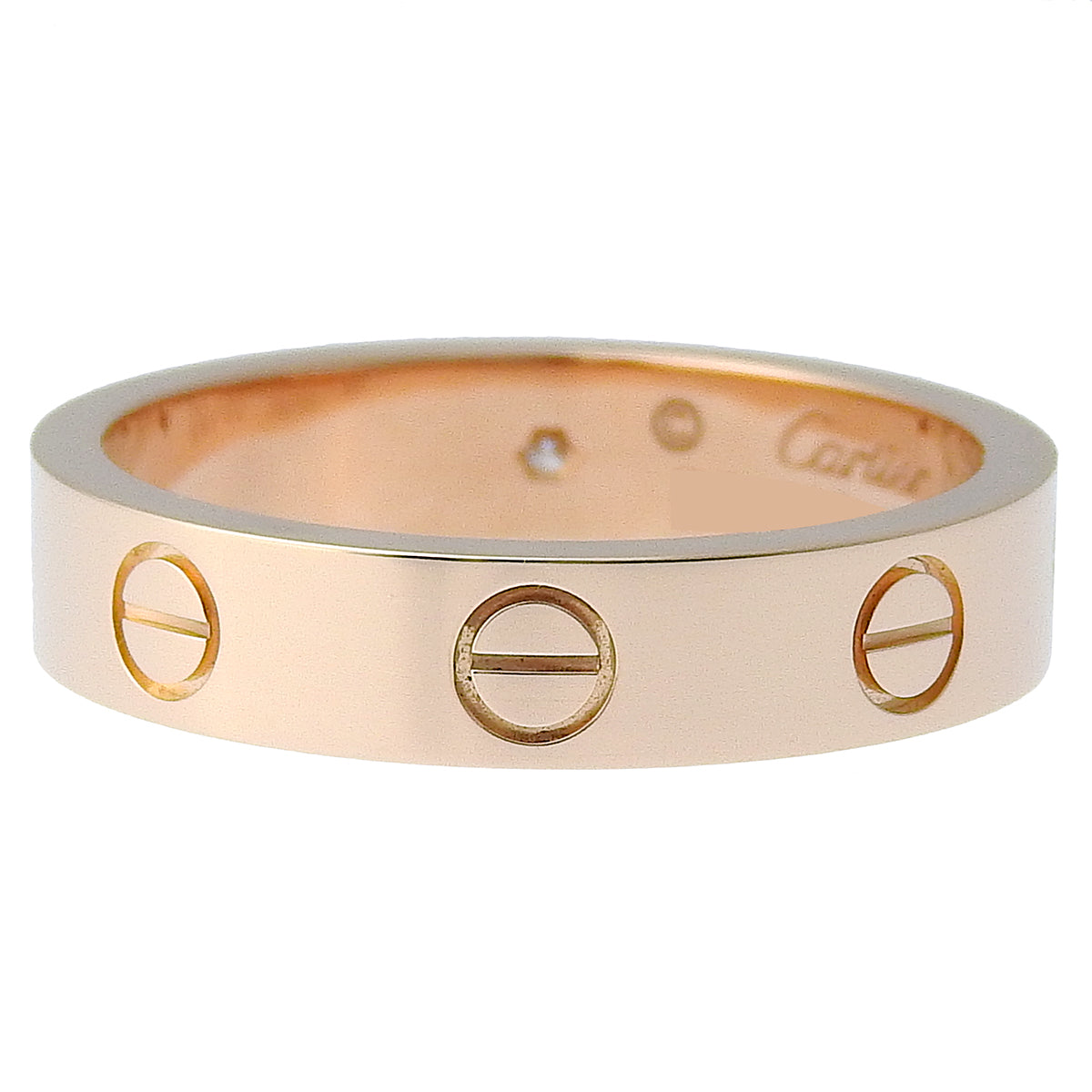 LOVE Ring, small model, 1 diamond, pink gold, 18K PG, size 51, 4.5g
