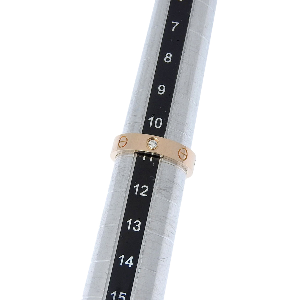 LOVE Ring, small model, 1 diamond, pink gold, 18K PG, size 51, 4.5g