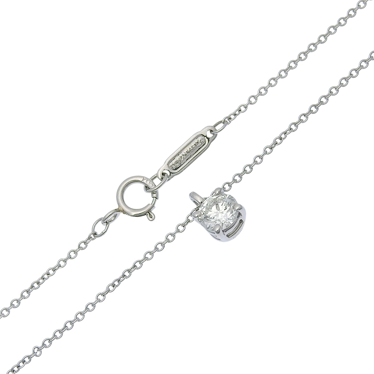 TIFFANY&Co.(ティファニー) D0.38 ソリティア ネックレス ダイヤモンド プラチナ Pt950 2.5g 1PD ジュエリー レディース 40802215063【中古】【アラモード】