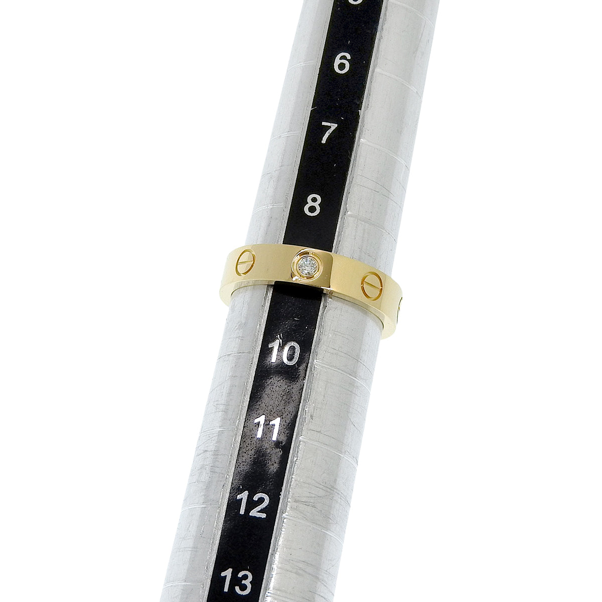 LOVEリング スモールモデル ダイヤモンド イエローゴールド K18YG 49 4.2g ラブリング 1PD ジュエリー