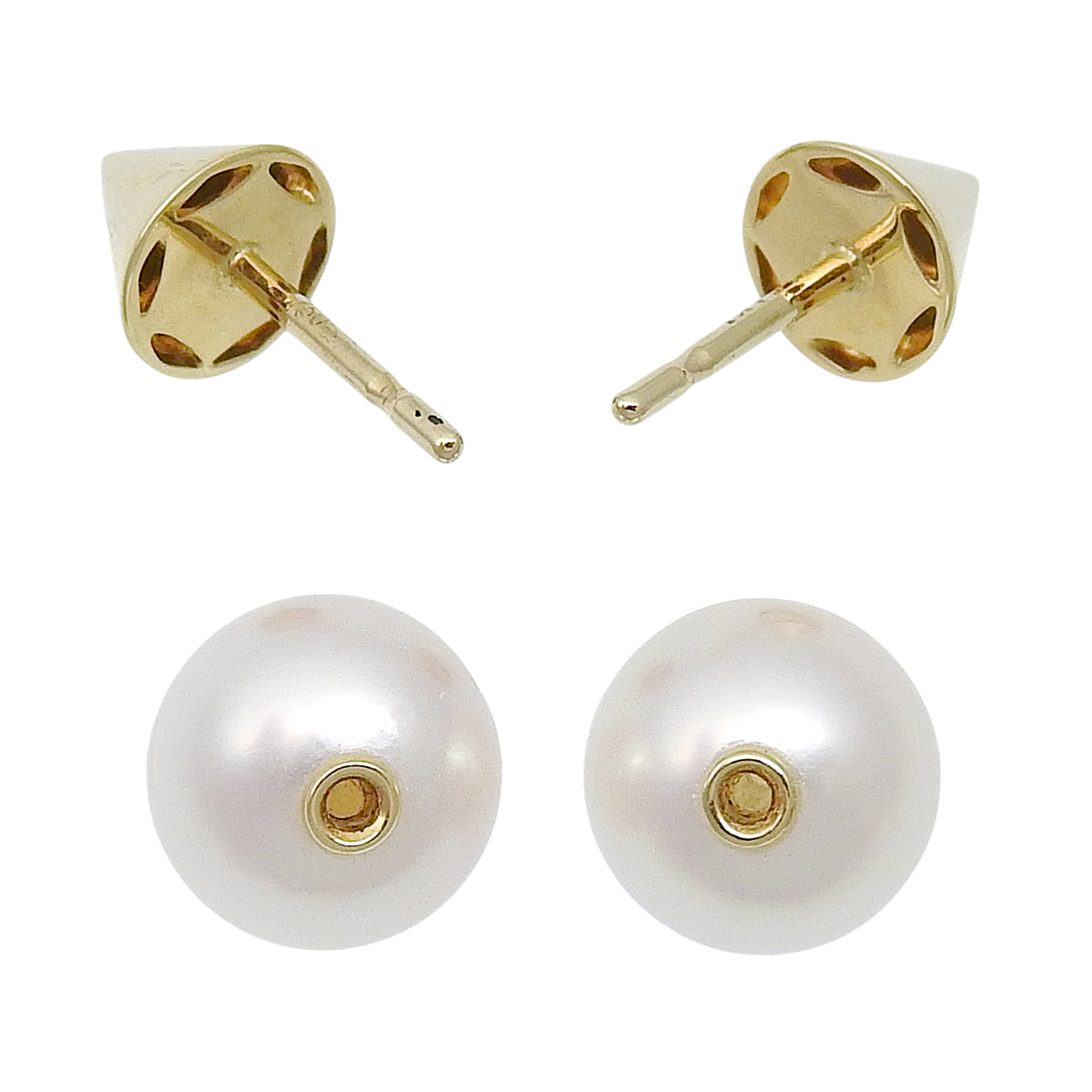 リファインド リベリオン ピアス パール イエローゴールド K18YG 2.7g