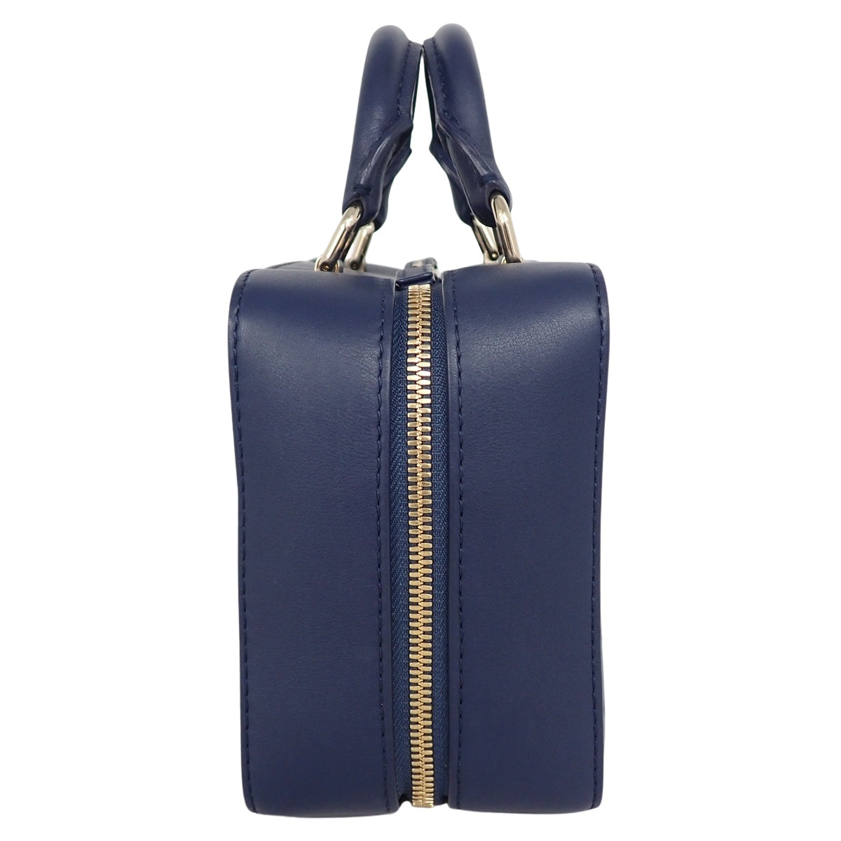 Matelassé Vanity Bag, Lambskin, Navy, AS1286