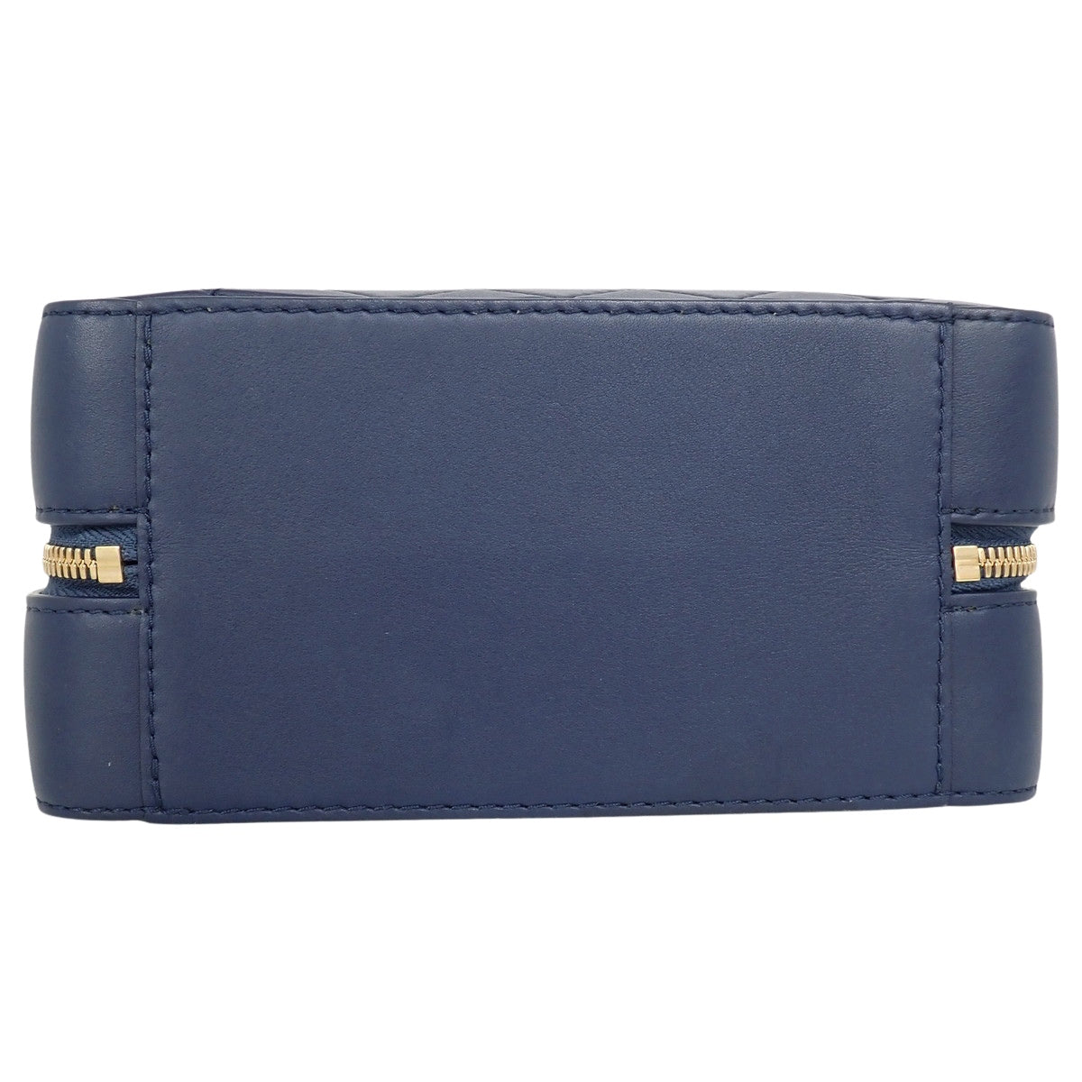 Matelassé Vanity Bag, Lambskin, Navy, AS1286
