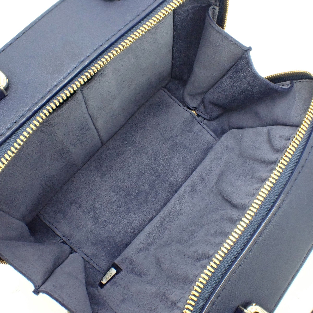 Matelassé Vanity Bag, Lambskin, Navy, AS1286